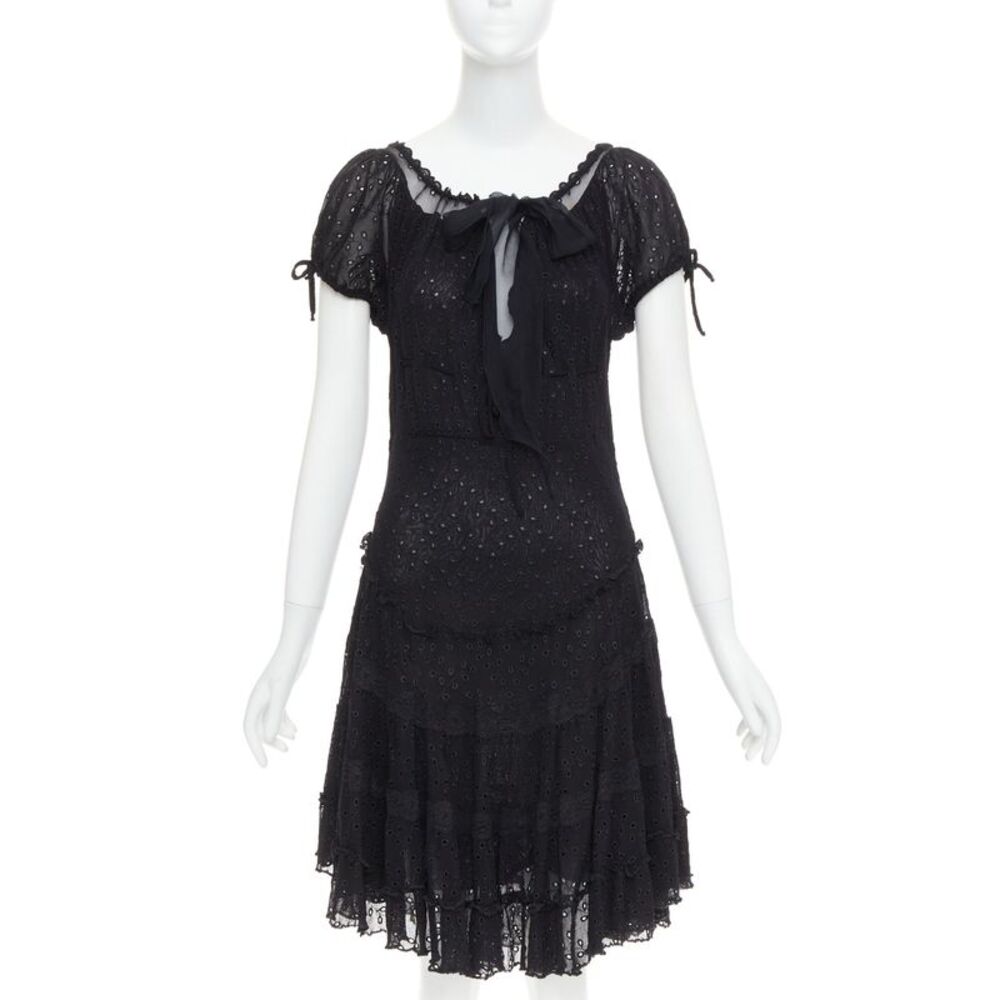 Jean Paul Gaultier Eyelet Ruffle Dress